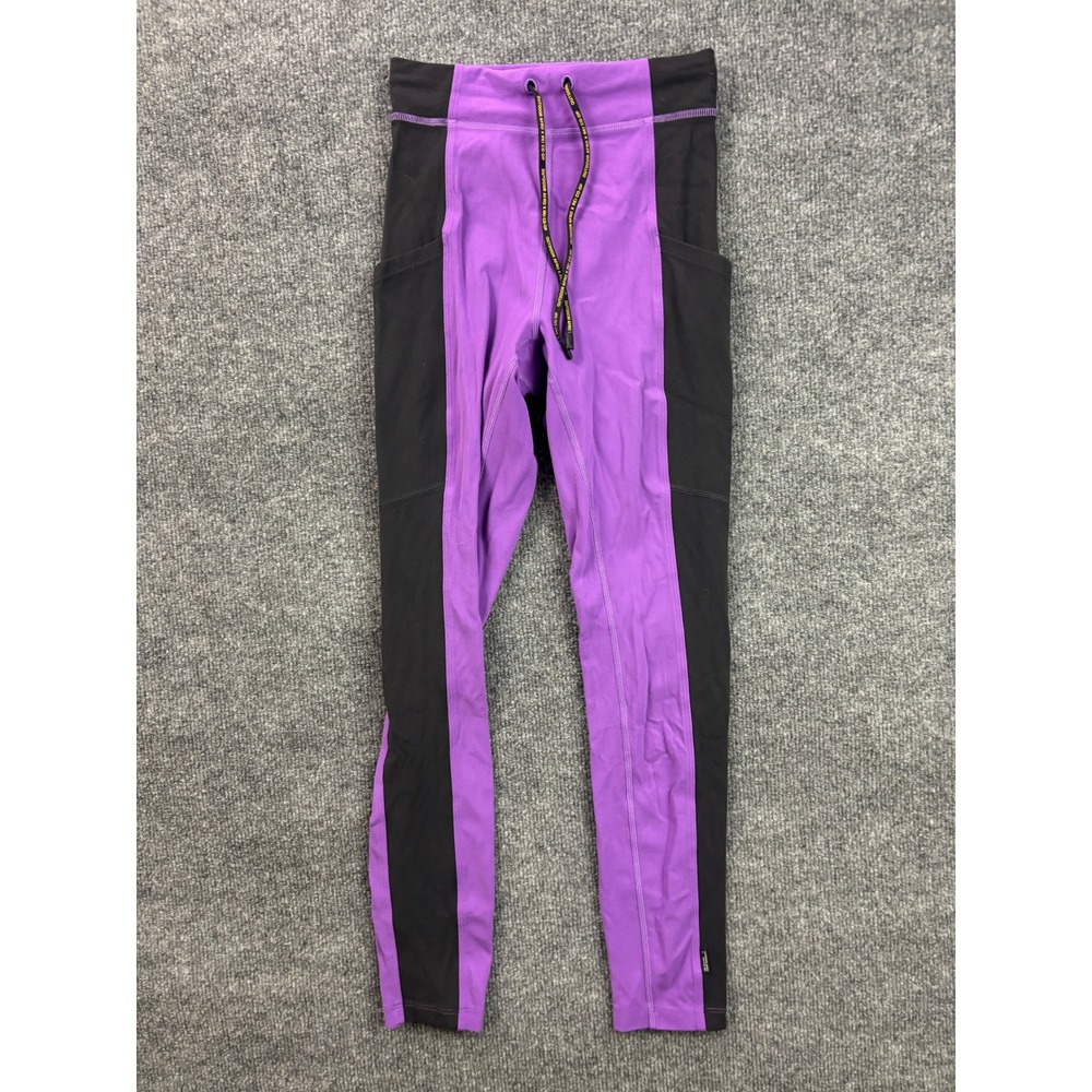 Outdoor Afro x REI Co-op Leggings Women XS Purple Black Colorblock Activewear